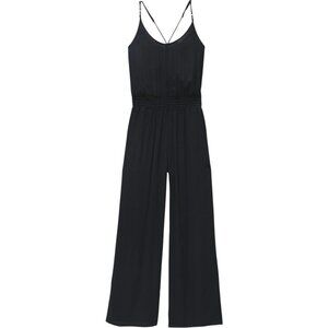Prana Women's Size XS Fernie Wide Leg Black Swim Cover Up Jumpsuit NEW